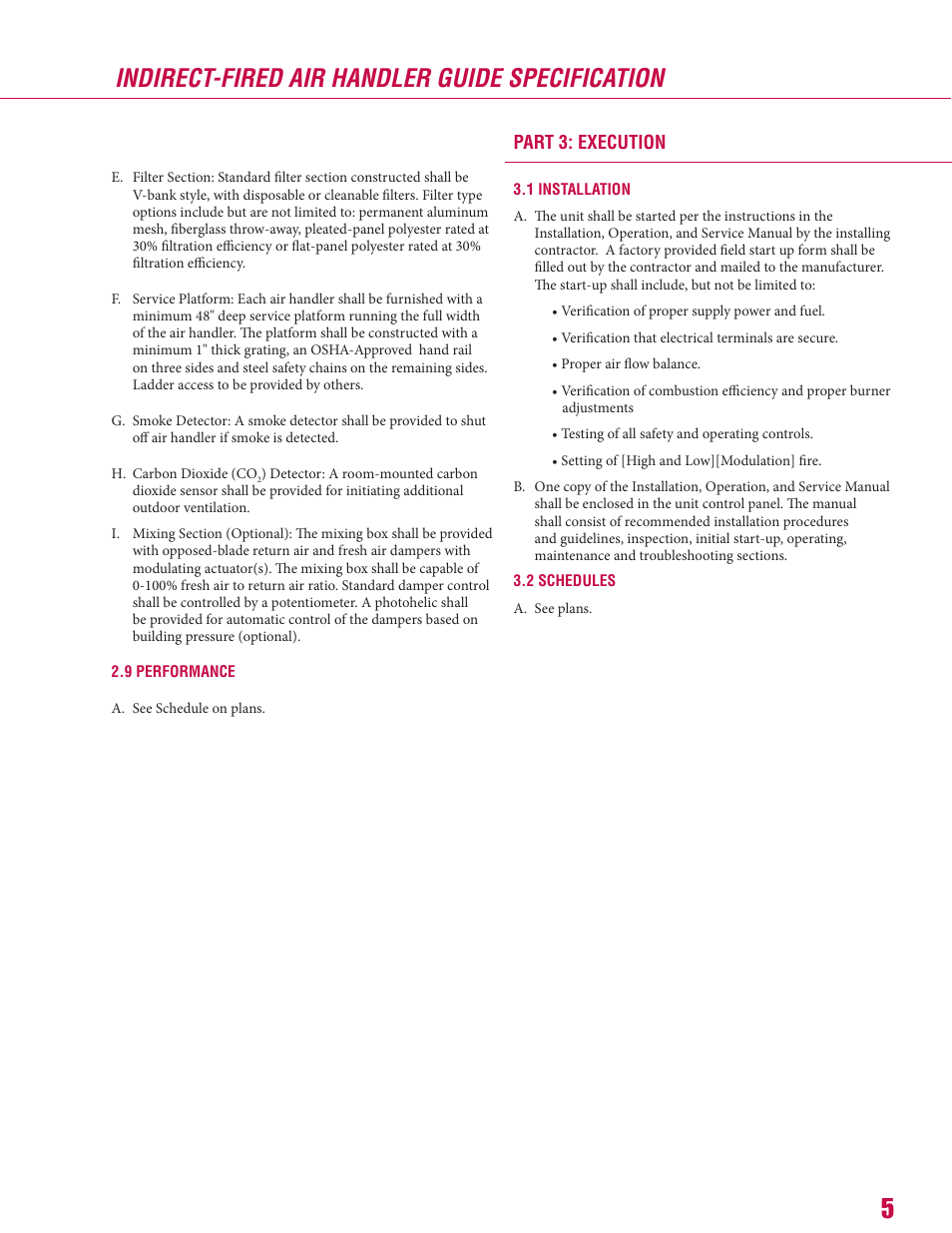 Indirect-fired air handler guide specification | Roberts Gorden Combat IDF-Series User Manual | Page 5 / 6