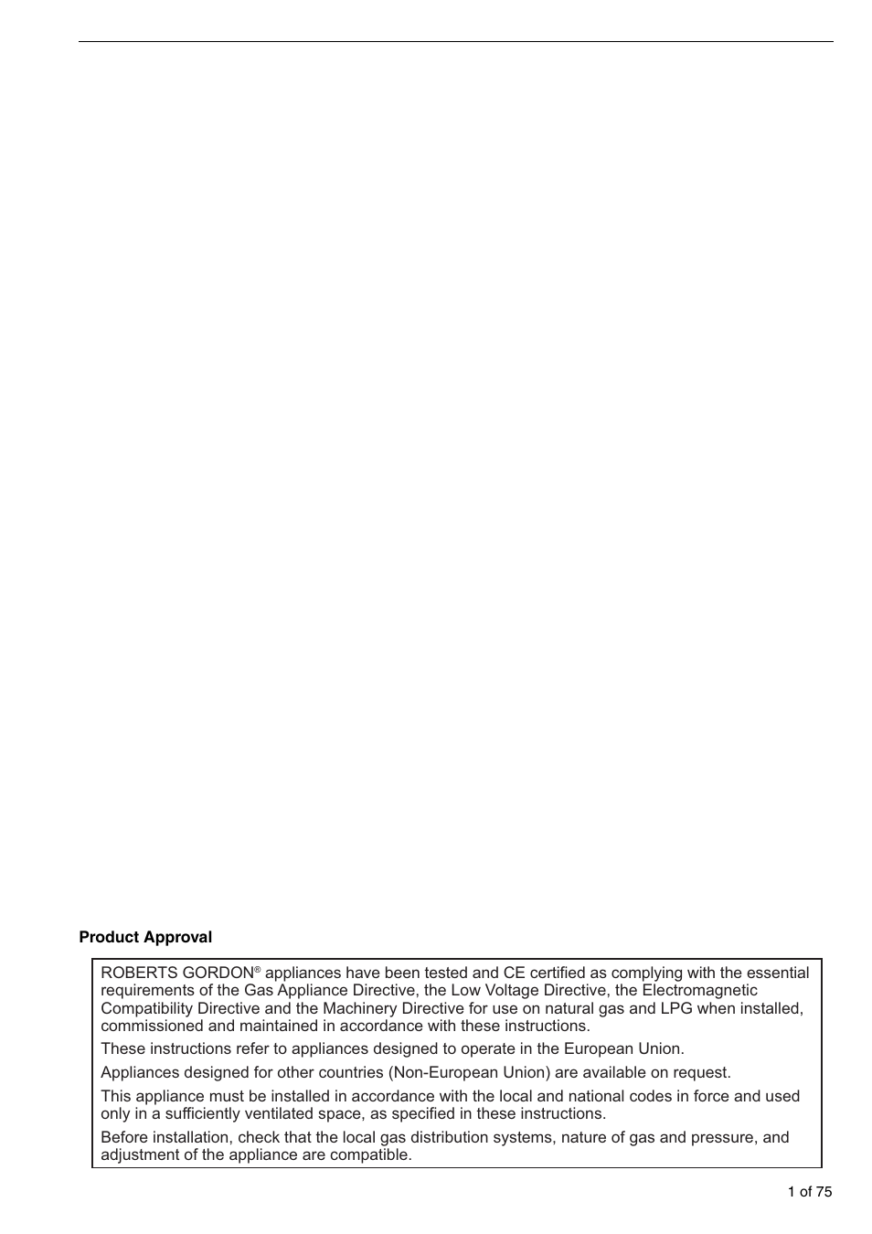 Roberts Gorden Vacuum Assisted Linear User Manual | Page 7 / 84