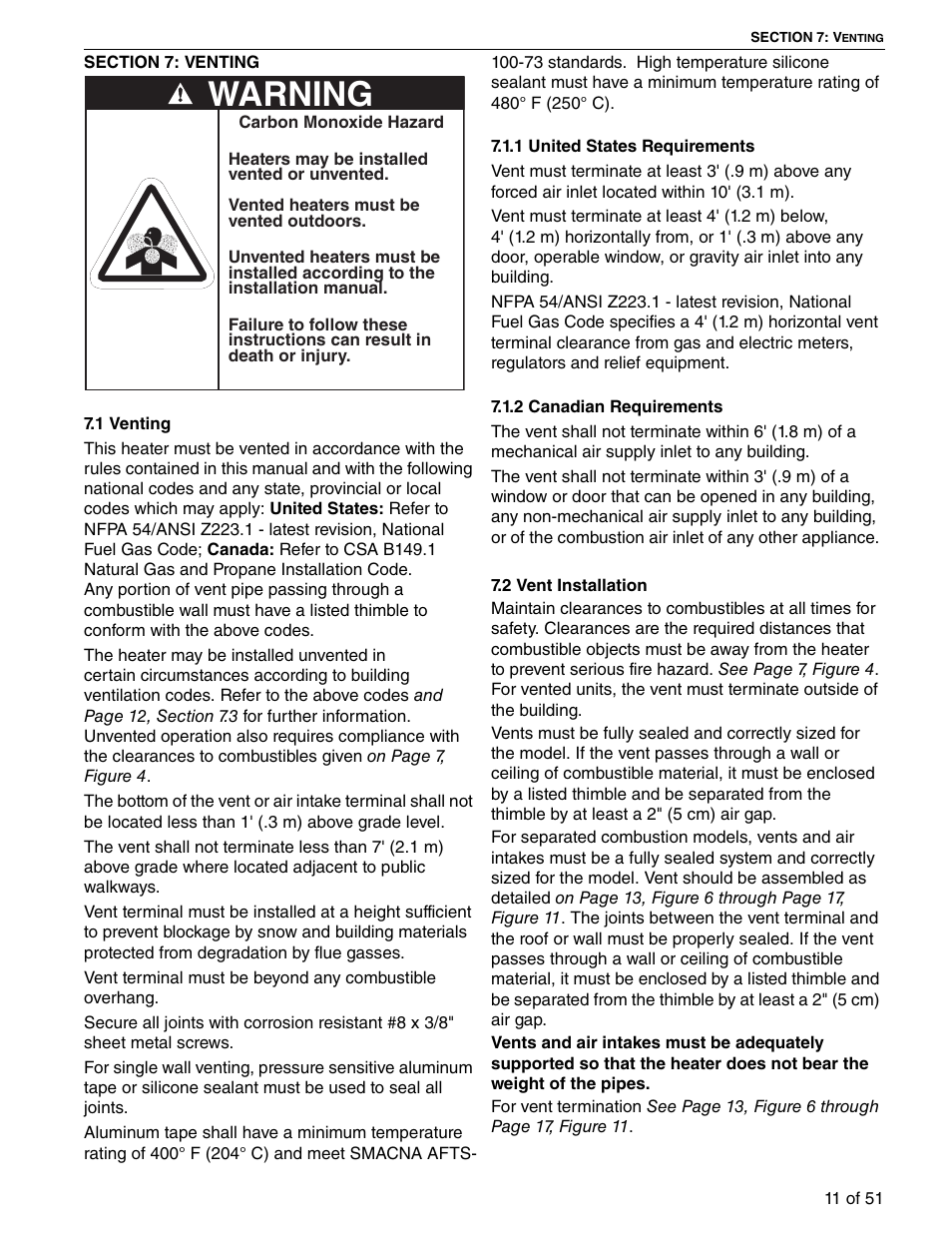 Warning | Roberts Gorden 175 User Manual | Page 19 / 62