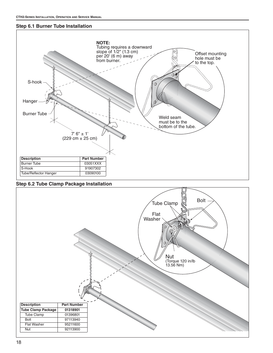 Bolt tube clamp flat washer | Roberts Gorden CTH2-125 User Manual | Page 24 / 68