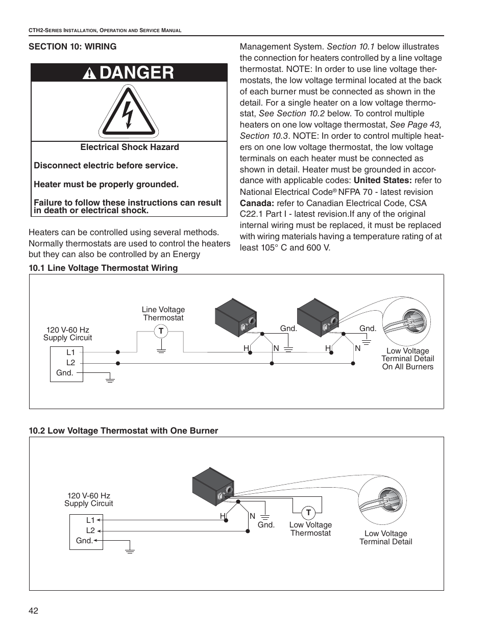 Danger | Roberts Gorden CTH2-125 User Manual | Page 48 / 68