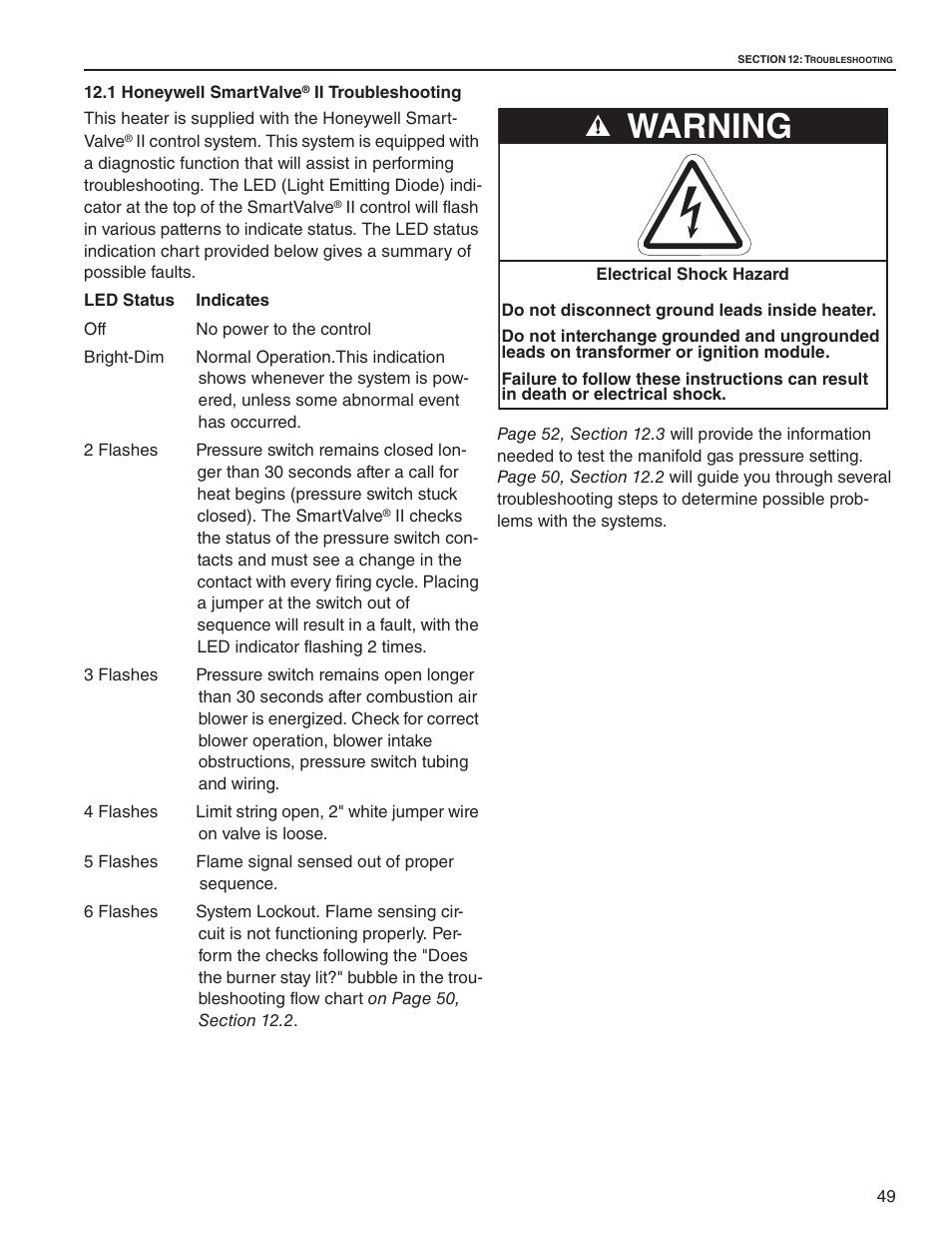 Warning | Roberts Gorden CTH2-125 User Manual | Page 55 / 68