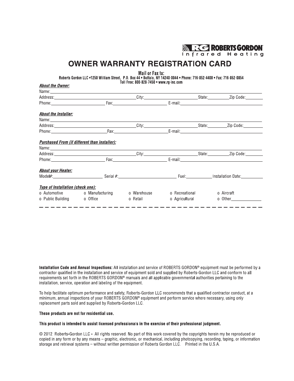Roberts Gorden CTH2-125 User Manual | Page 65 / 68