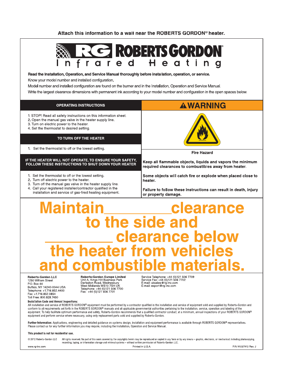 Roberts Gorden CTH2-125 User Manual | Page 68 / 68