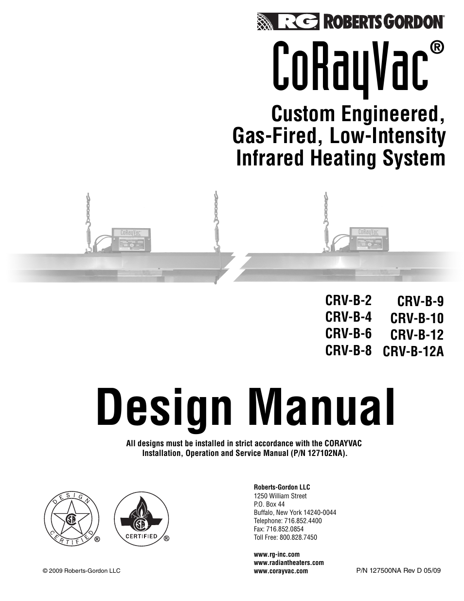 Roberts Gorden CRV-B-4 User Manual | 40 pages