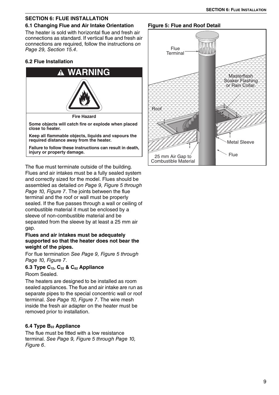 Warning | Roberts Gorden CTCU 27 User Manual | Page 15 / 40