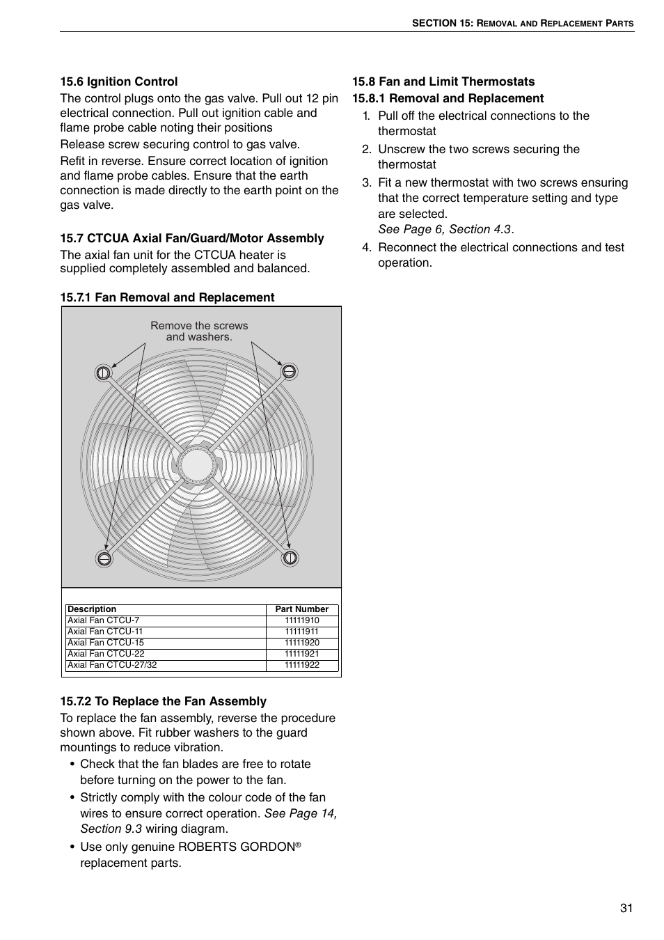 Roberts Gorden CTCU 27 User Manual | Page 37 / 40