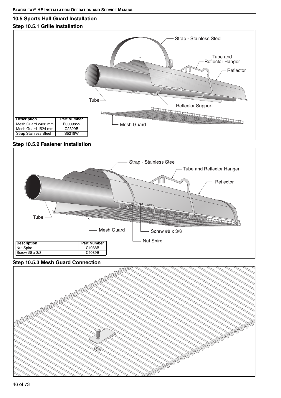 5 sports hall guard installation | Roberts-Gordon HE15UT User Manual | Page 52 / 82
