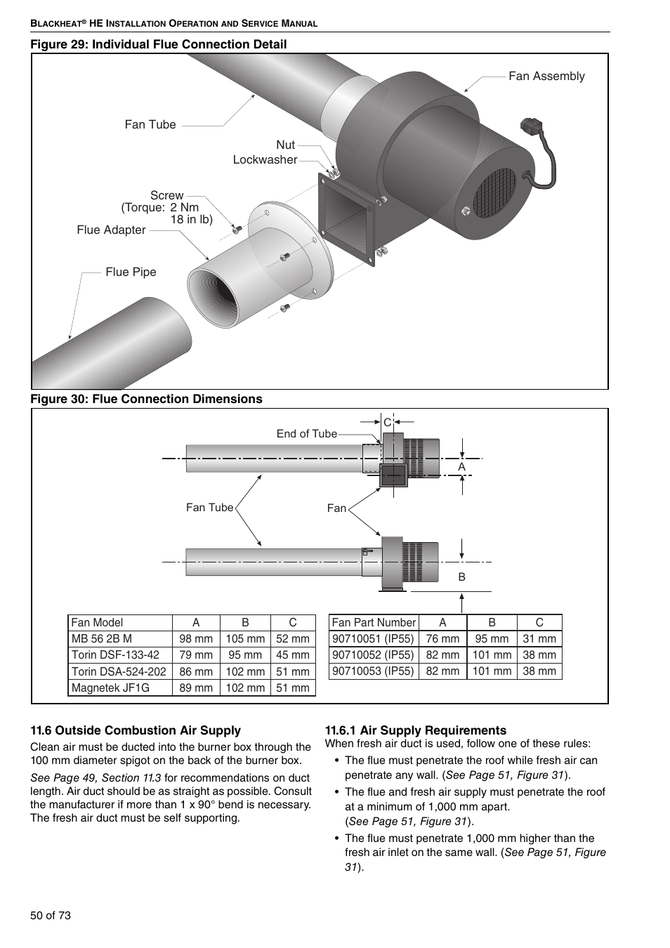 6 outside combustion air supply | Roberts-Gordon HE15UT User Manual | Page 56 / 82