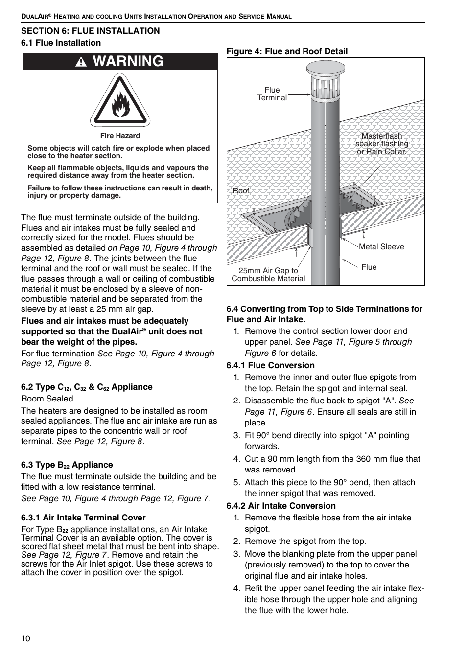 Warning | Roberts Gorden DAT100 User Manual | Page 16 / 52