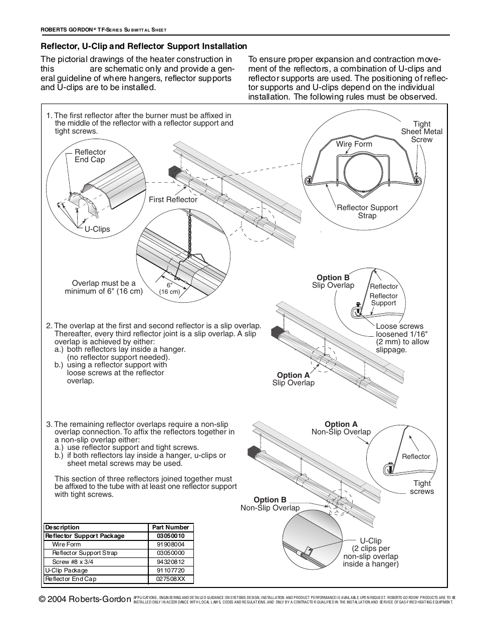 2004 roberts-gordon | Roberts Gorden Vantage TF-Series User Manual | Page 20 / 44