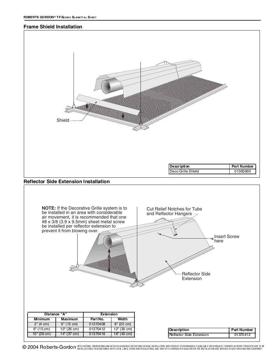 2004 roberts-gordon | Roberts Gorden Vantage TF-Series User Manual | Page 28 / 44