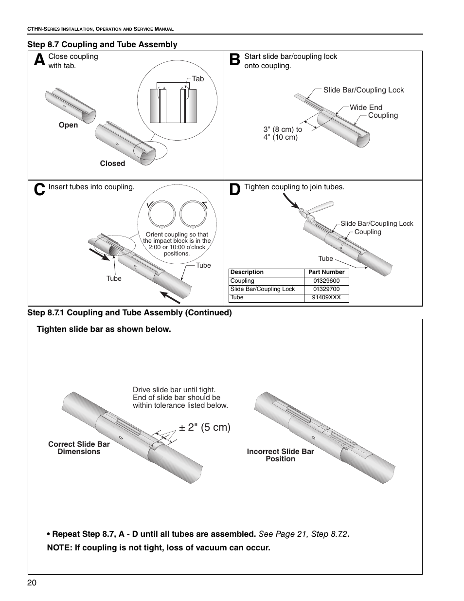 2" (5 cm) | Roberts Gorden VANTAGE NP CTHN-125 User Manual | Page 26 / 48