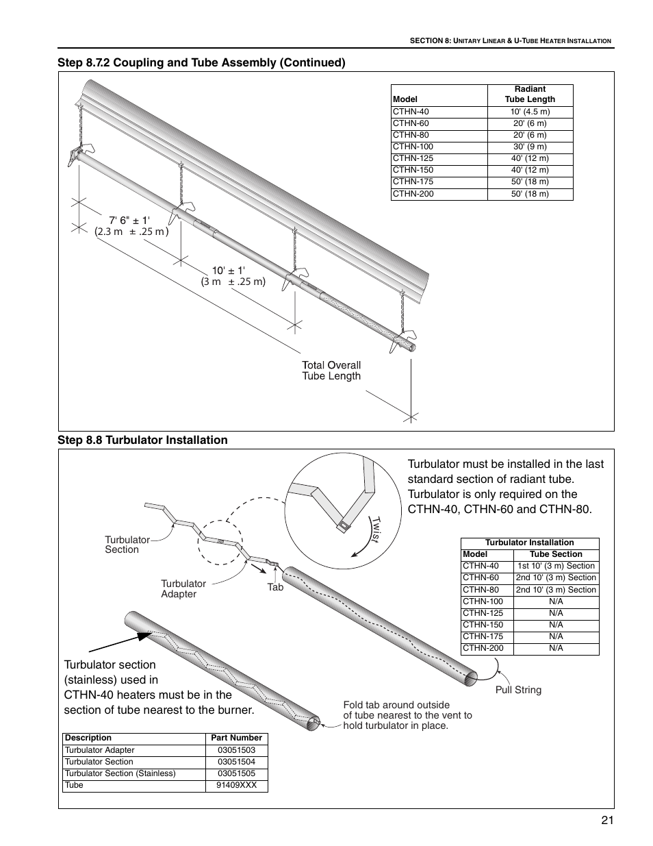 Roberts Gorden VANTAGE NP CTHN-125 User Manual | Page 27 / 48