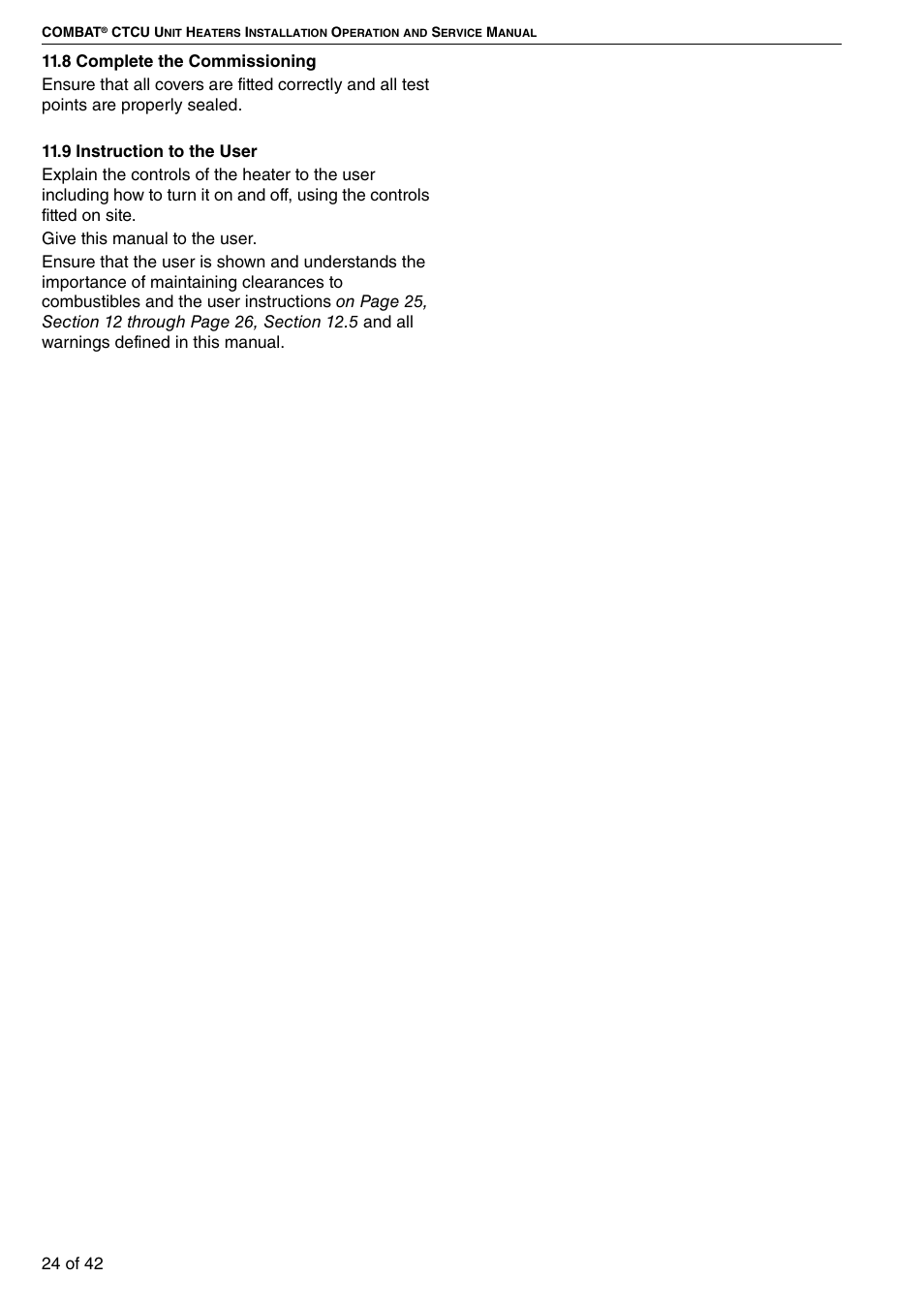 Roberts Gorden Compact Tubular Unit Heaters CTCU 27 User Manual | Page 30 / 50