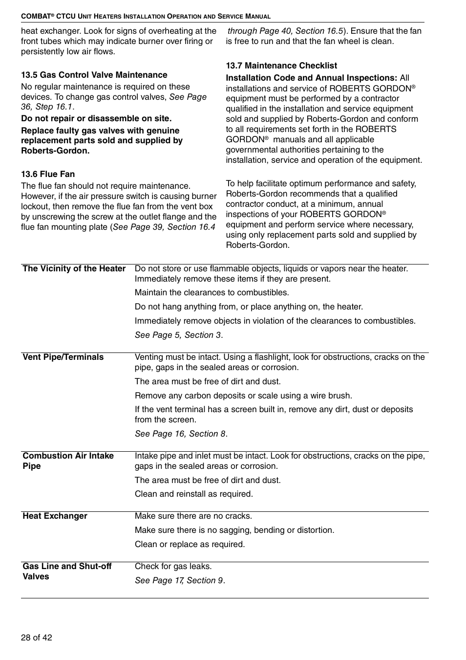 Roberts Gorden Compact Tubular Unit Heaters CTCU 27 User Manual | Page 34 / 50