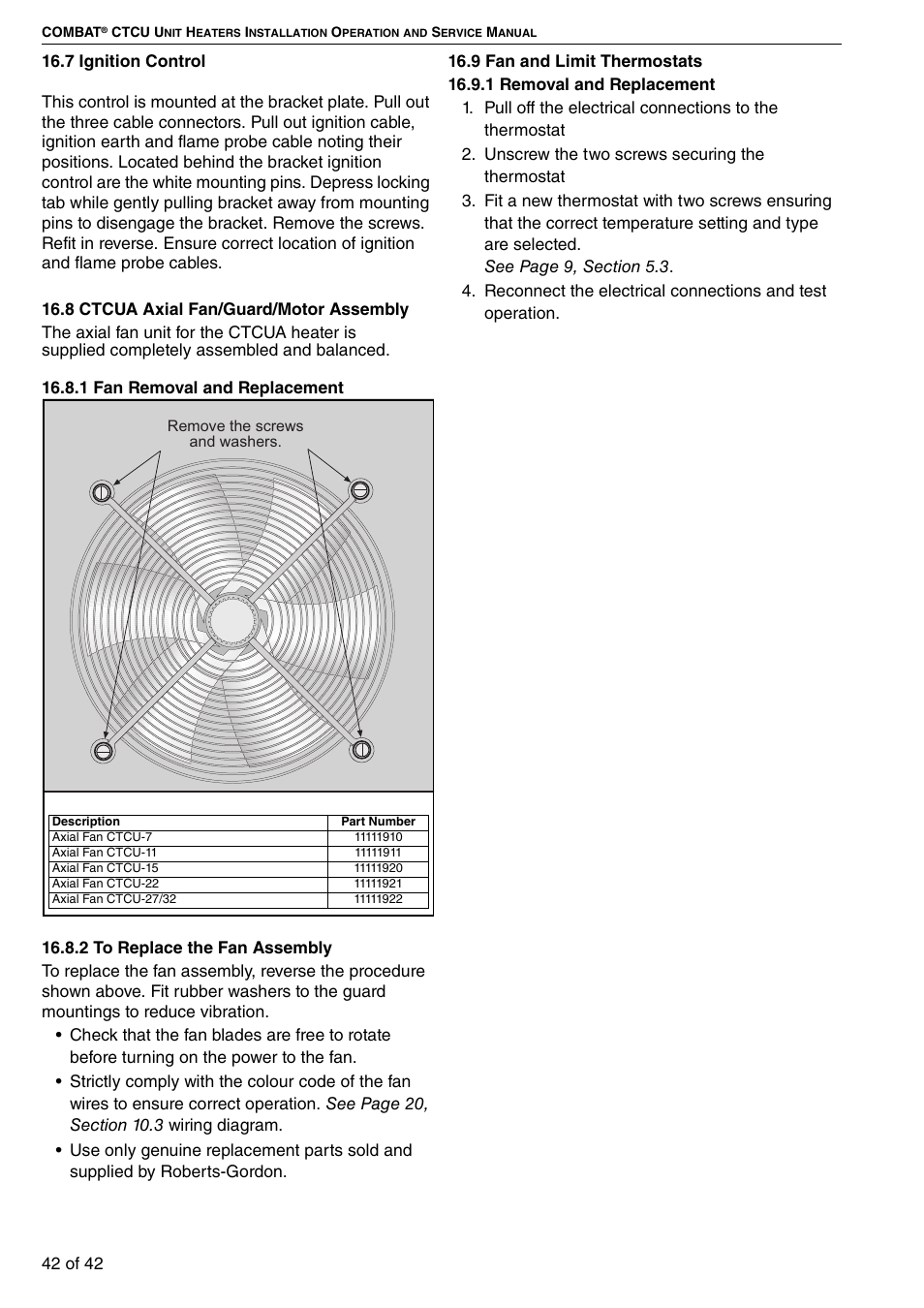 Roberts Gorden Compact Tubular Unit Heaters CTCU 27 User Manual | Page 48 / 50