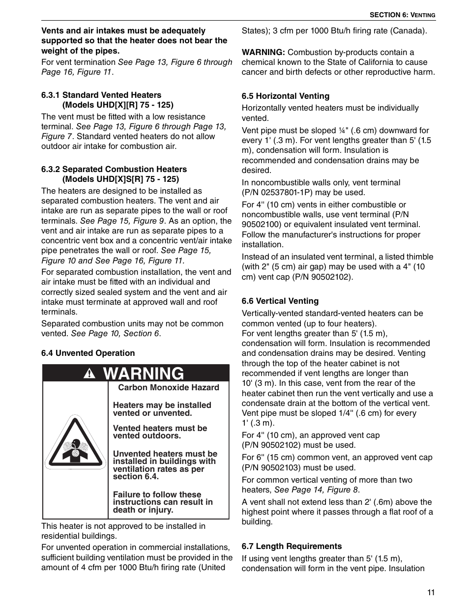 Warning | Roberts Gorden Combat UHD[X][S][R] 75 User Manual | Page 17 / 54