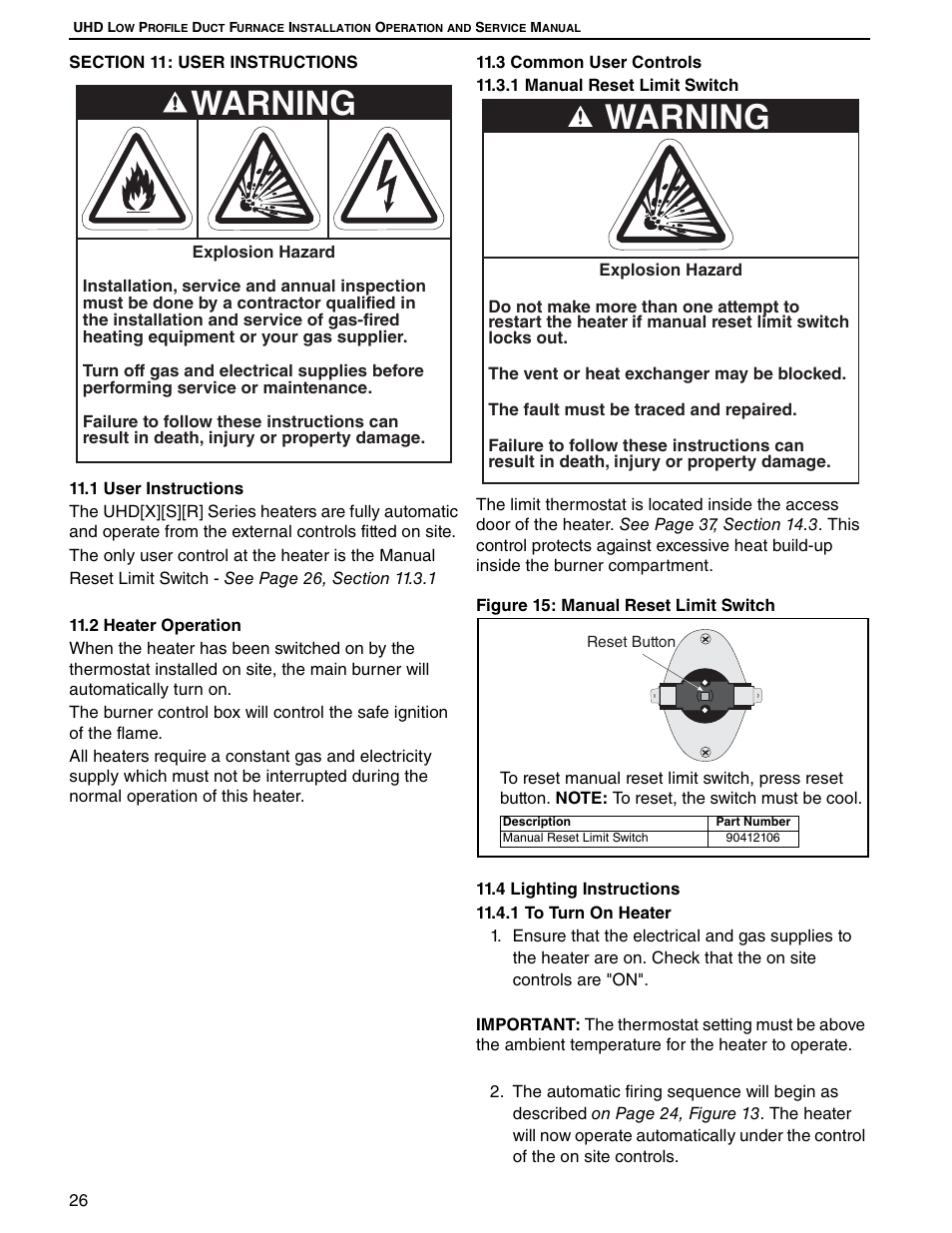 Warning | Roberts Gorden Combat UHD[X][S][R] 75 User Manual | Page 32 / 54