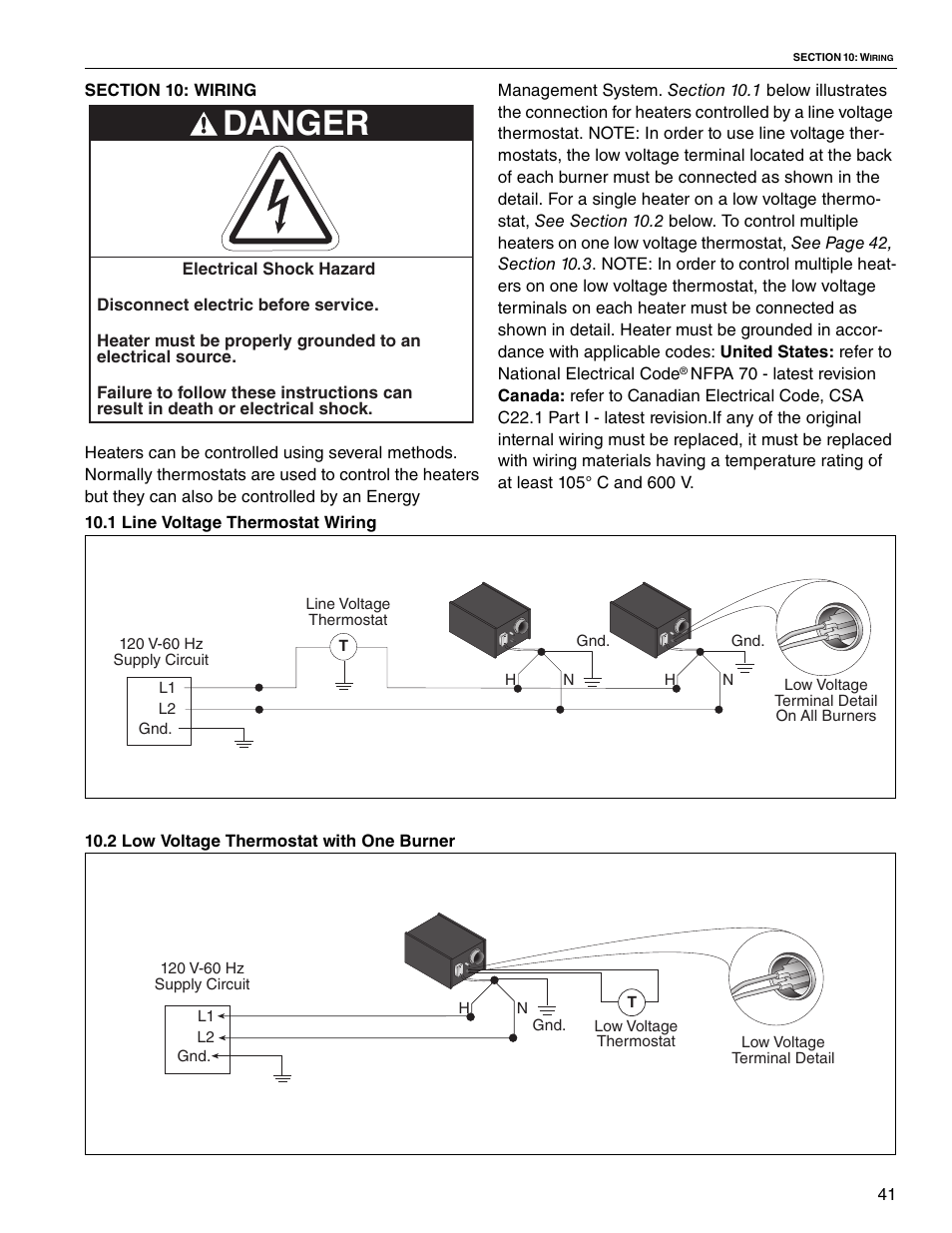 Danger | Roberts Gorden VANTAGE II CTH2-40 User Manual | Page 47 / 68
