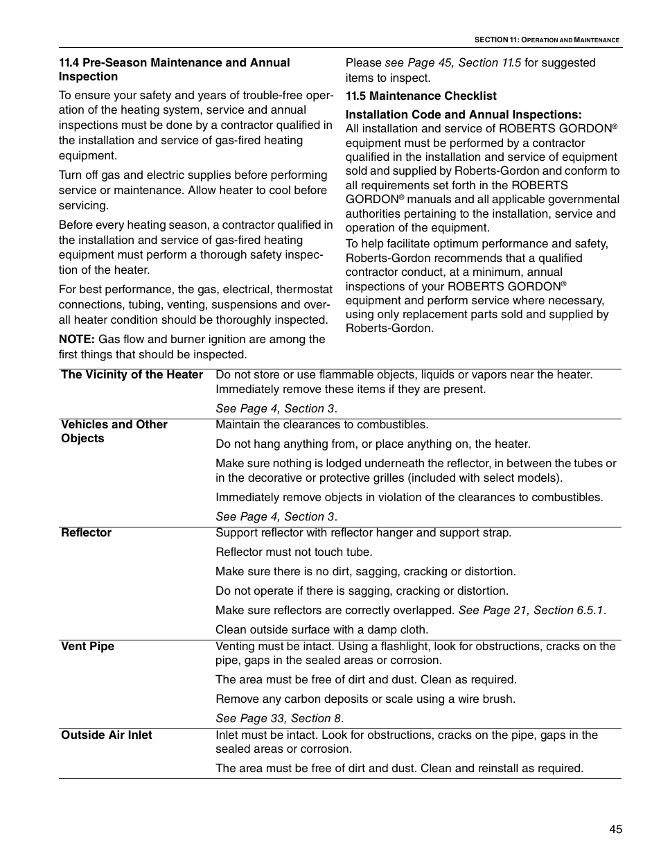 Roberts Gorden VANTAGE II CTH2-40 User Manual | Page 51 / 68