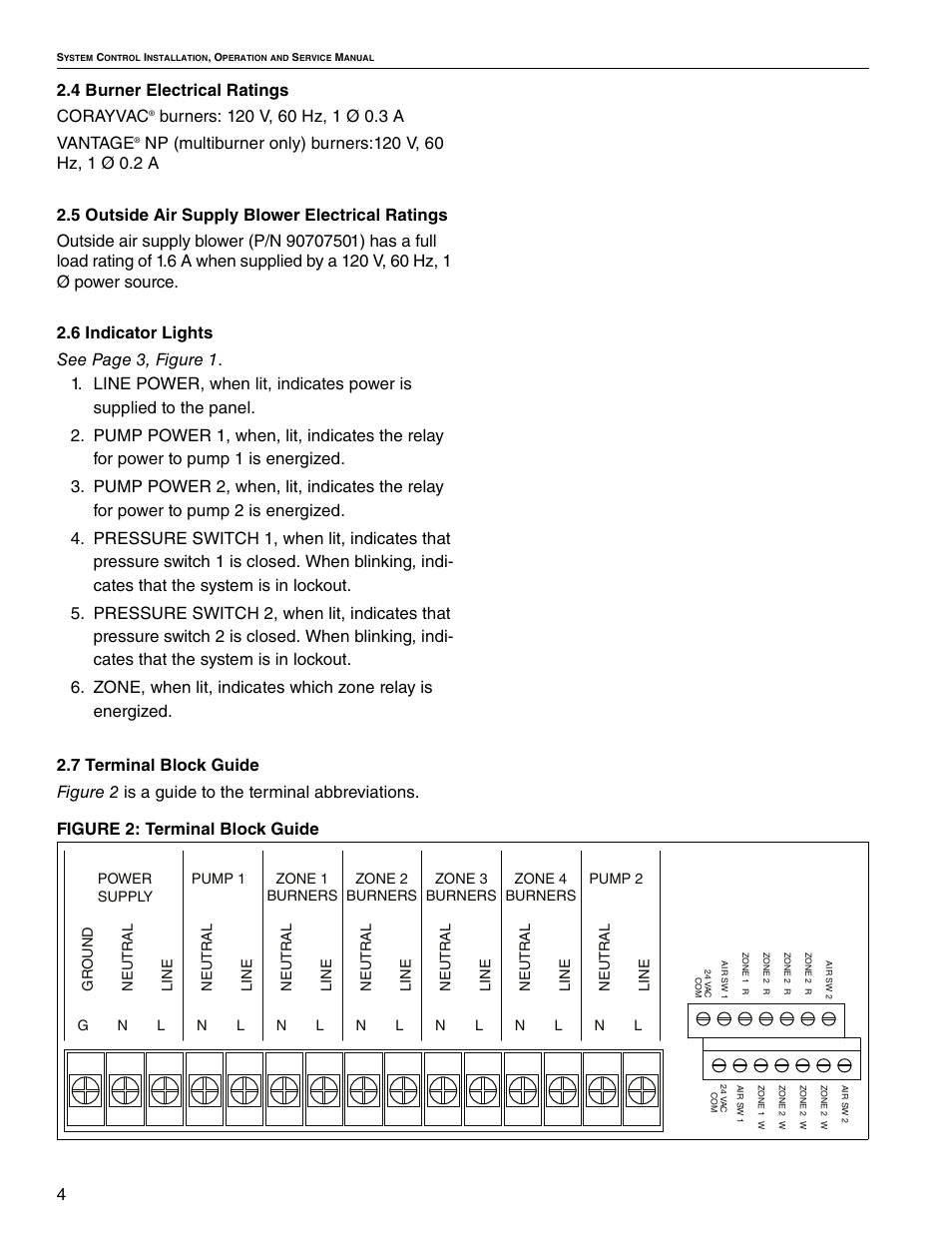 4 burner electrical ratings corayvac | Roberts Gorden System Control HP 208 V 3 User Manual | Page 10 / 24