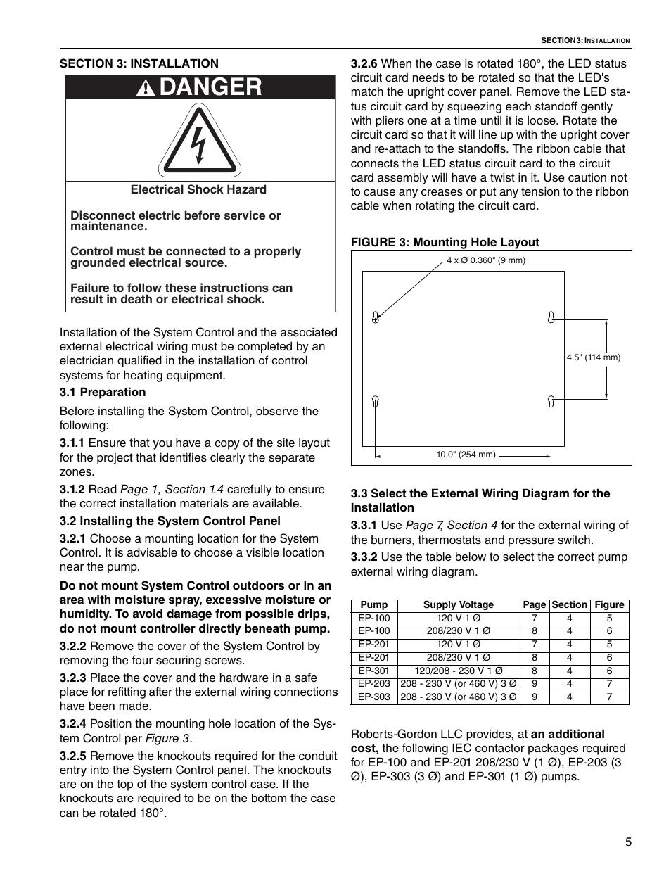 Danger | Roberts Gorden System Control HP 208 V 3 User Manual | Page 11 / 24