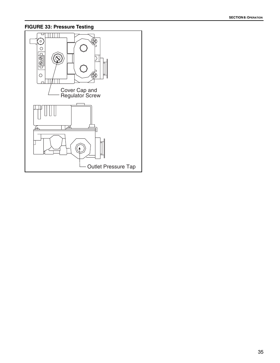 Outlet pressure tap cover cap and regulator screw | Roberts Gorden Caribe CGTH-50 User Manual | Page 41 / 58