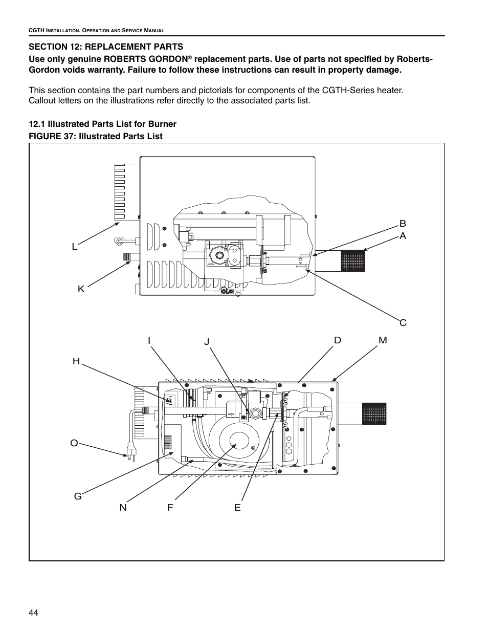 Roberts Gorden Caribe CGTH-50 User Manual | Page 50 / 58