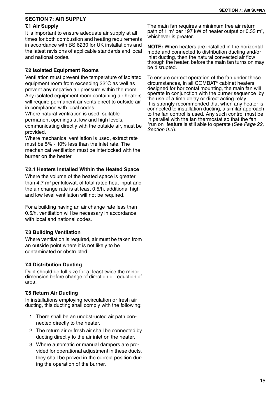 Roberts Gorden Combat Cabinet Heaters POP-ECA/PGP-ECA 015 to 0100 User Manual | Page 21 / 62