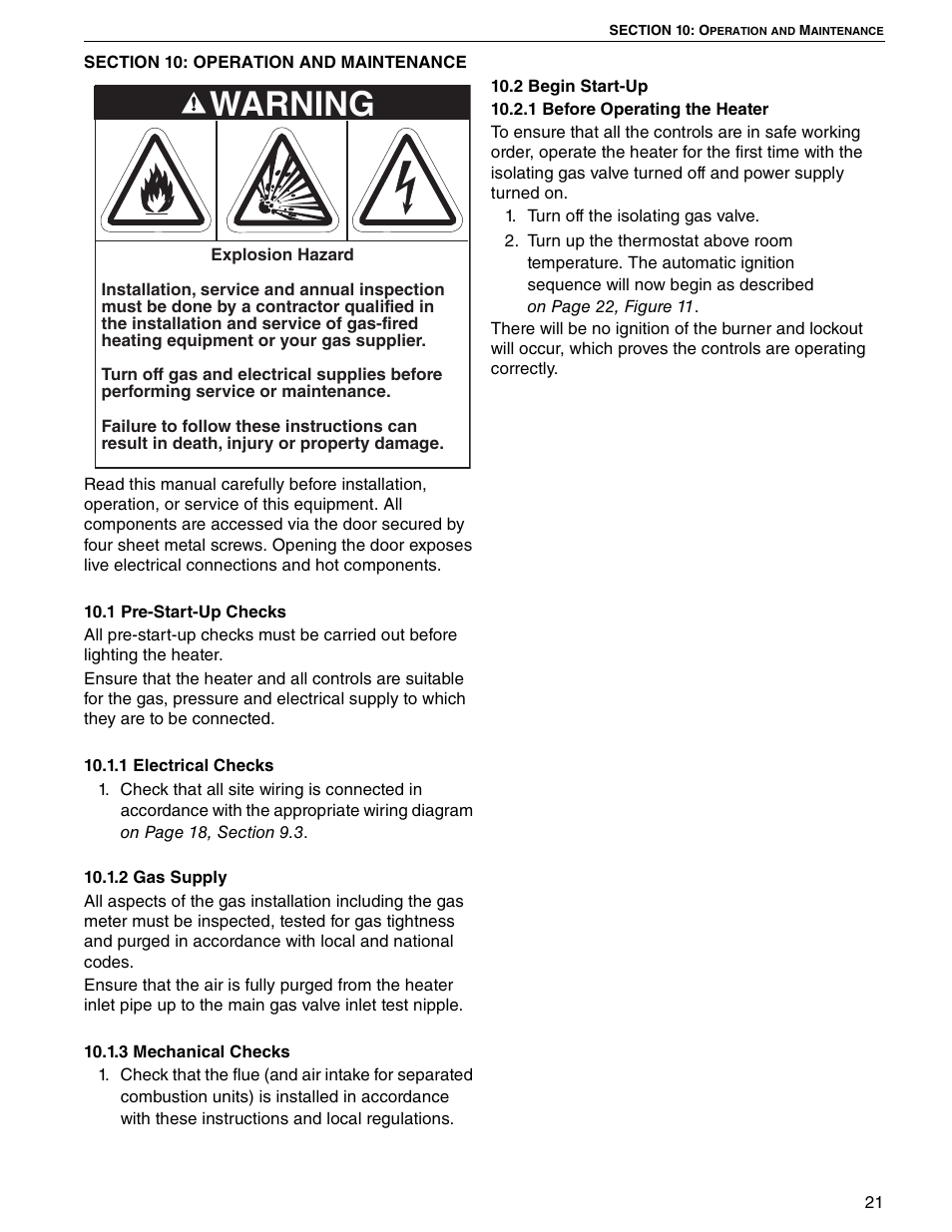 Warning | Roberts Gorden UHD[X][S][R] 150 User Manual | Page 27 / 50