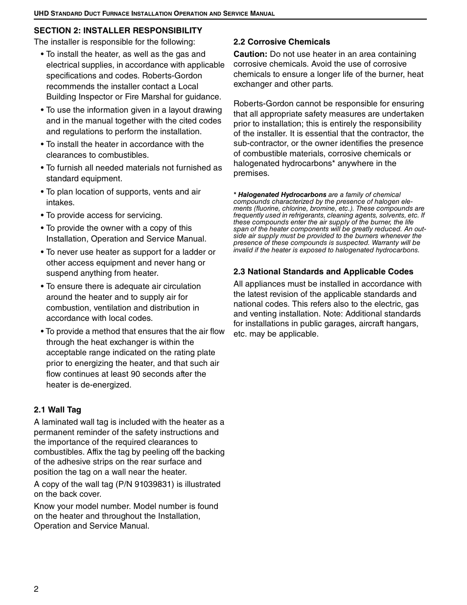 Roberts Gorden UHD[X][S][R] 150 User Manual | Page 8 / 50
