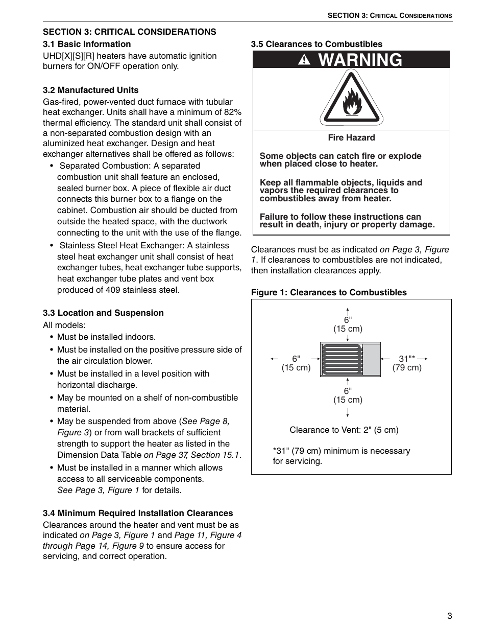 Warning | Roberts Gorden UHD[X][S][R] 150 User Manual | Page 9 / 50