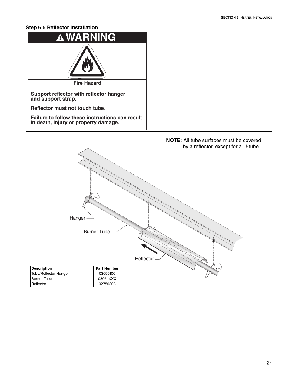 Warning | Roberts Gorden Linear Heater User Manual | Page 7 / 50