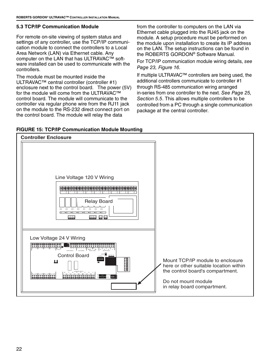 Controller enclosure, Control board, Roberts gordon | Ultravac™ c | Roberts Gorden UltraVac NEMA 4 User Manual | Page 28 / 48