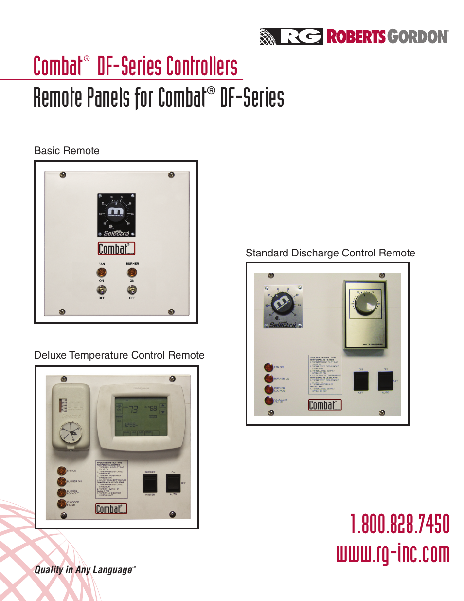 Roberts Gorden 1.800.828.7450 User Manual | 2 pages