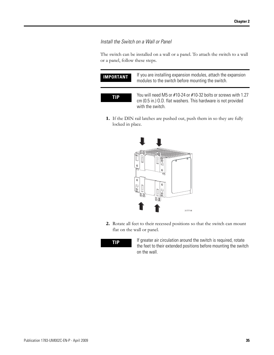 Rockwell Tools STRATIX 8000 ETHERNET 1783-MS10T User Manual | Page 35 / 92