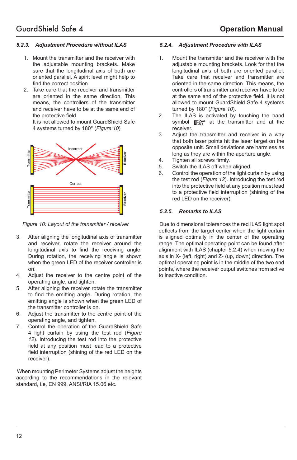 Guardshield safe 4, Operation manual | Rockwell Tools GUARDSHIELD SAFE 4 User Manual | Page 12 / 24