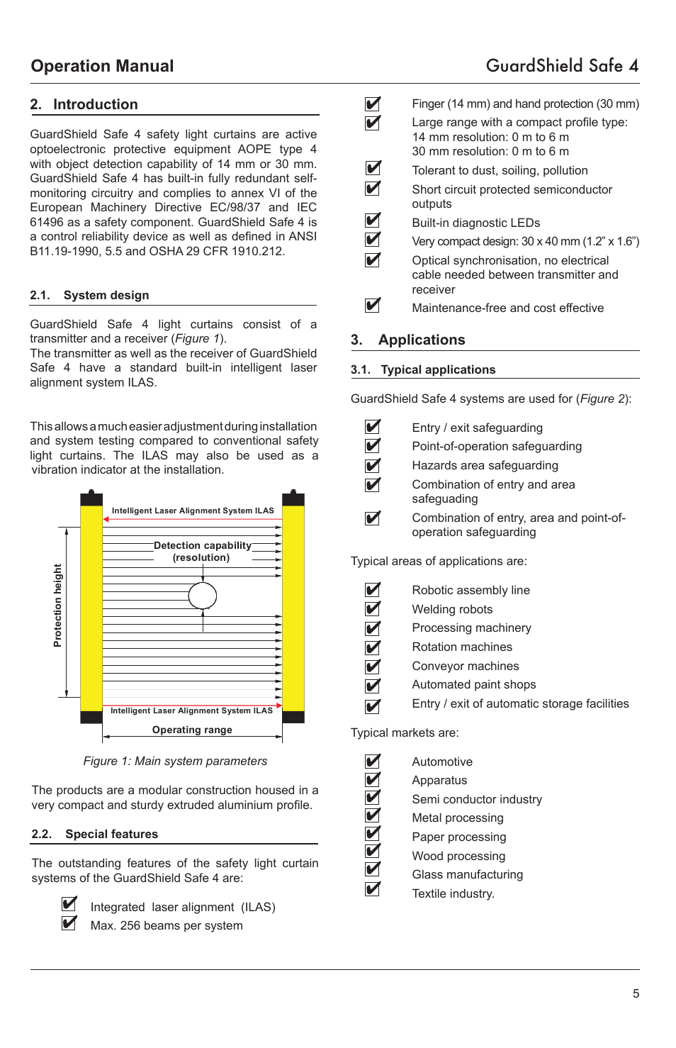 Operation manual guardshield safe 4 | Rockwell Tools GUARDSHIELD SAFE 4 User Manual | Page 5 / 24