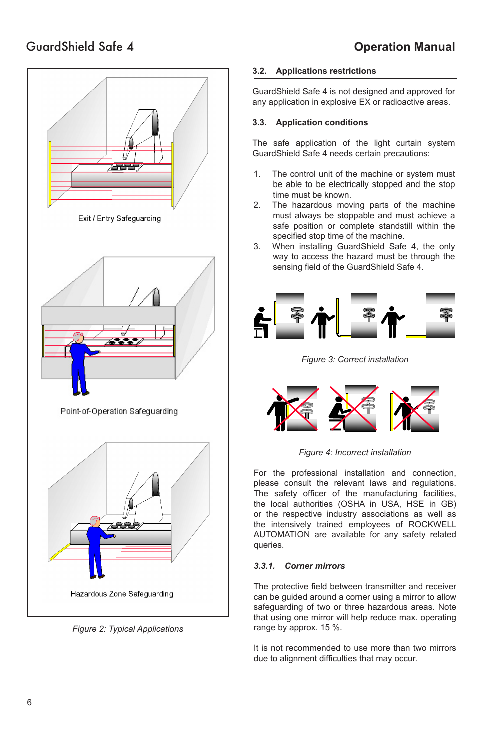 Guardshield safe 4, Operation manual | Rockwell Tools GUARDSHIELD SAFE 4 User Manual | Page 6 / 24