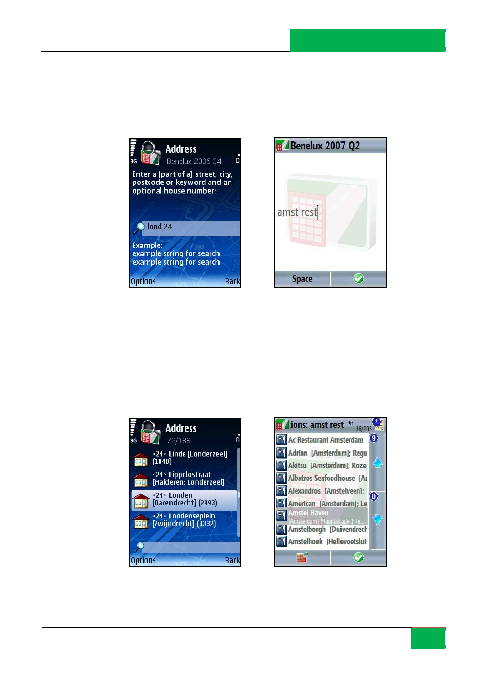 Search - address, Address: results | ROUTE 66 Mobile 8 User Manual | Page 10 / 114