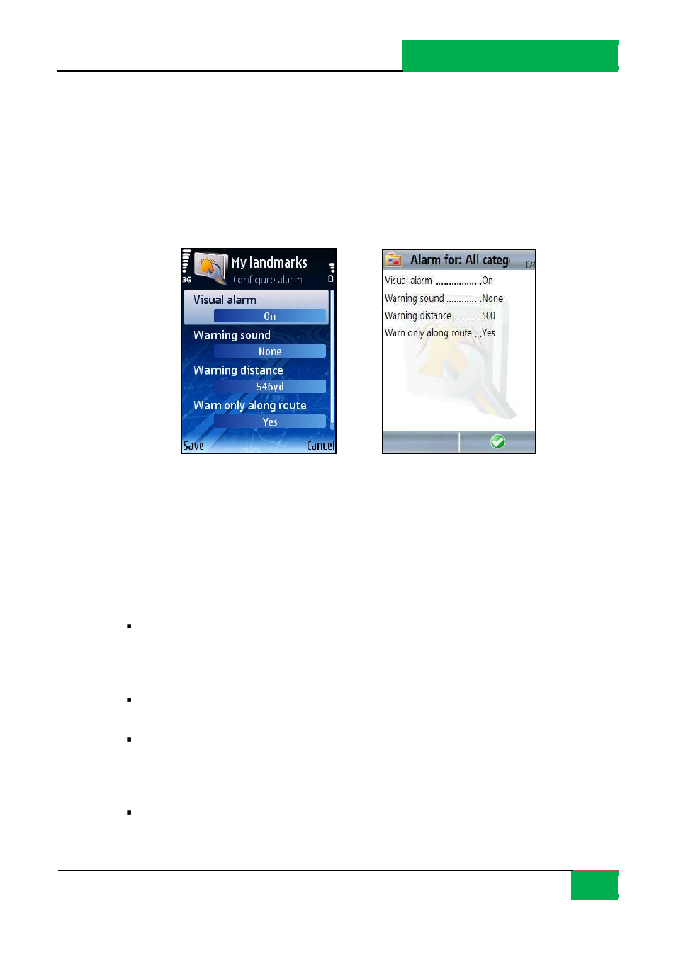 Configure alarm | ROUTE 66 Mobile 8 User Manual | Page 102 / 114