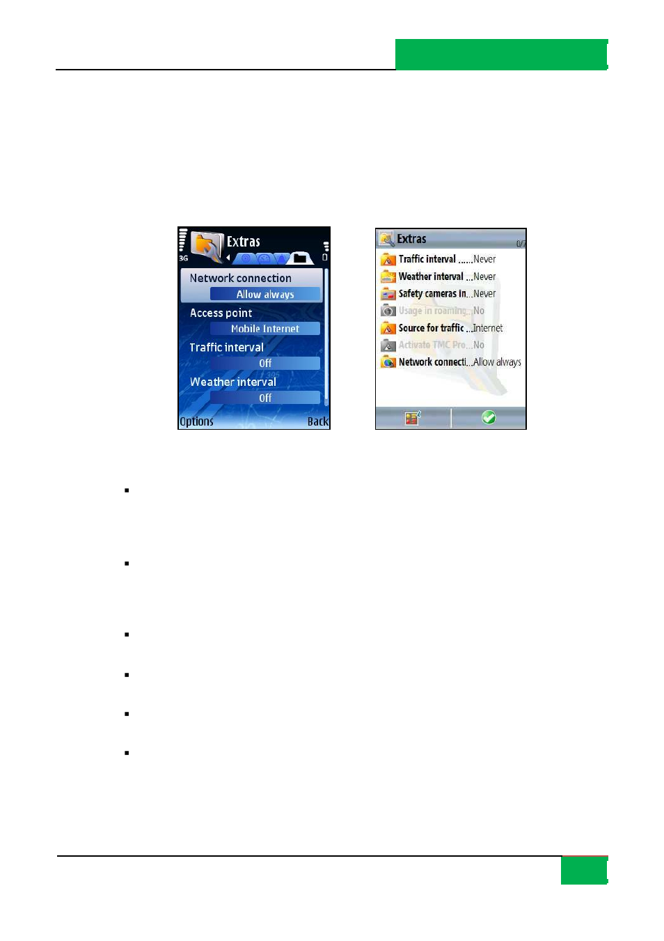 Settings: extras | ROUTE 66 Mobile 8 User Manual | Page 104 / 114