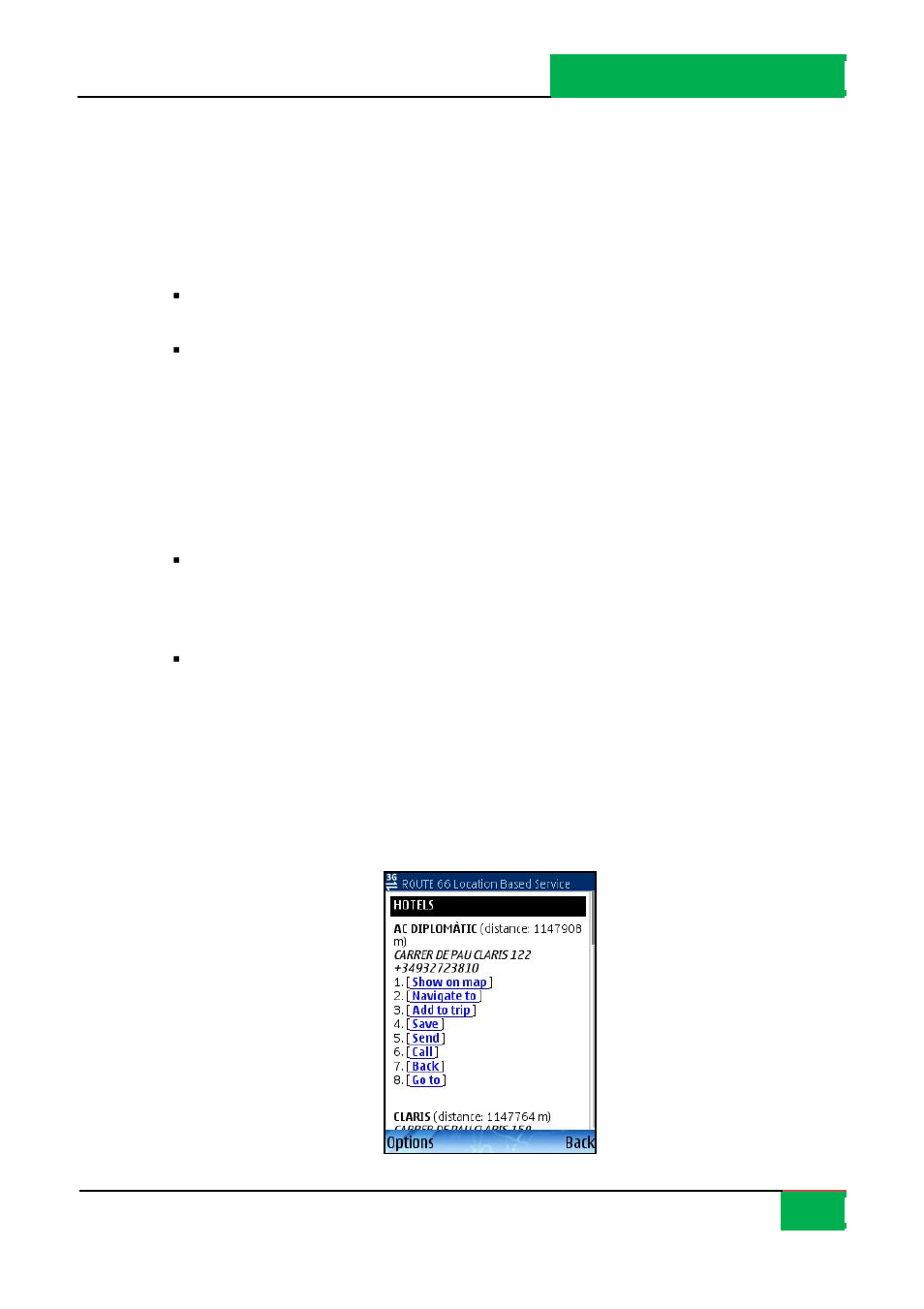 Lbs – select position [* s60, Lbs – select lbs data [* s60, Lbs – list of locations [* s60 | ROUTE 66 Mobile 8 User Manual | Page 112 / 114