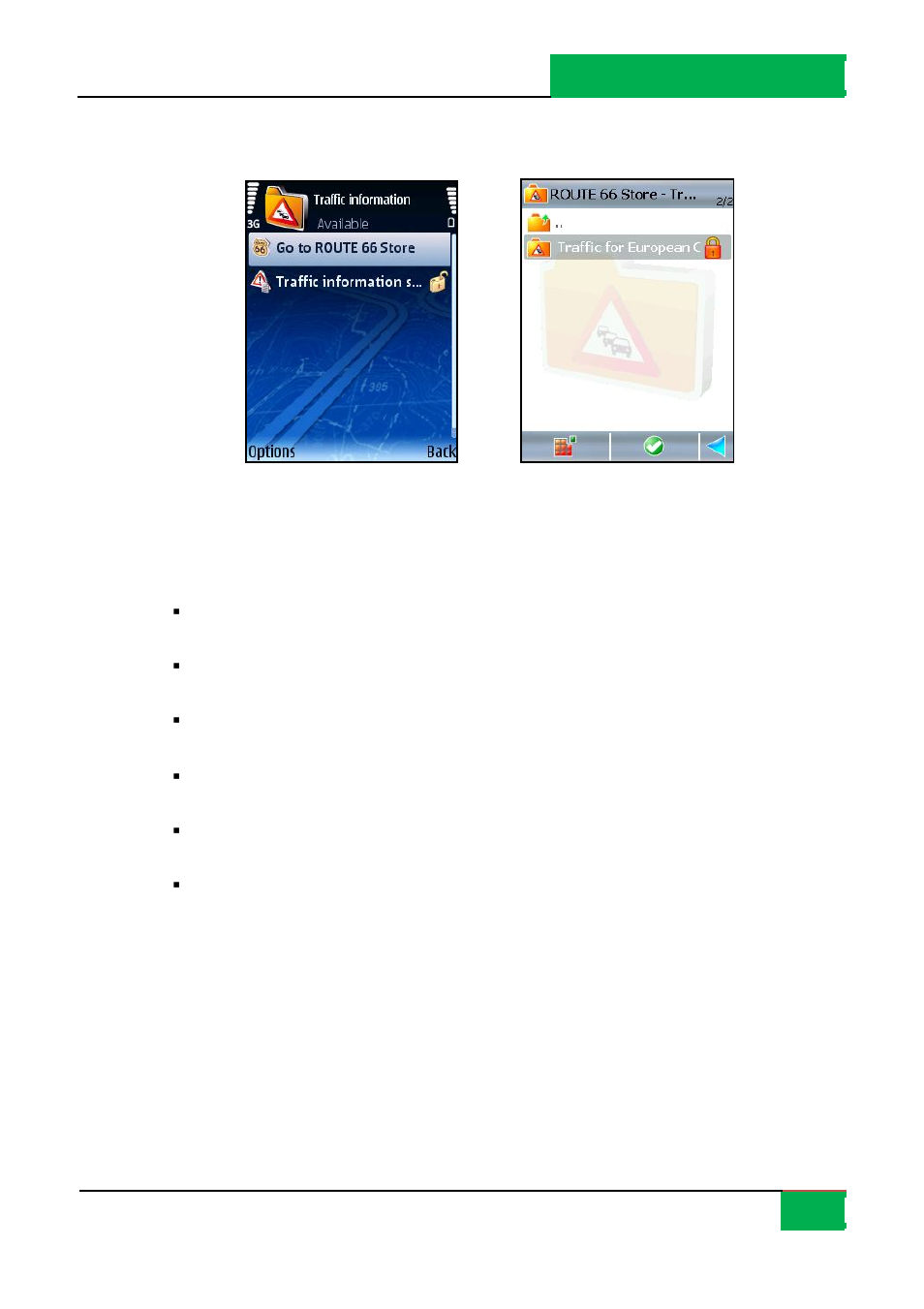 Locate traffic pack | ROUTE 66 Mobile 8 User Manual | Page 47 / 114