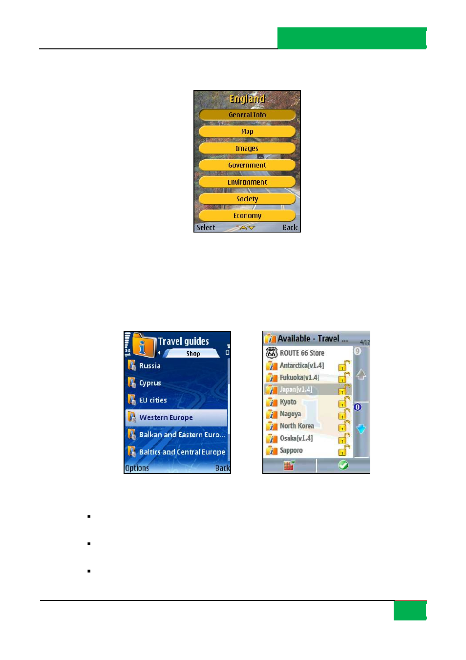 Travel guides, Locate travel guides | ROUTE 66 Mobile 8 User Manual | Page 73 / 114