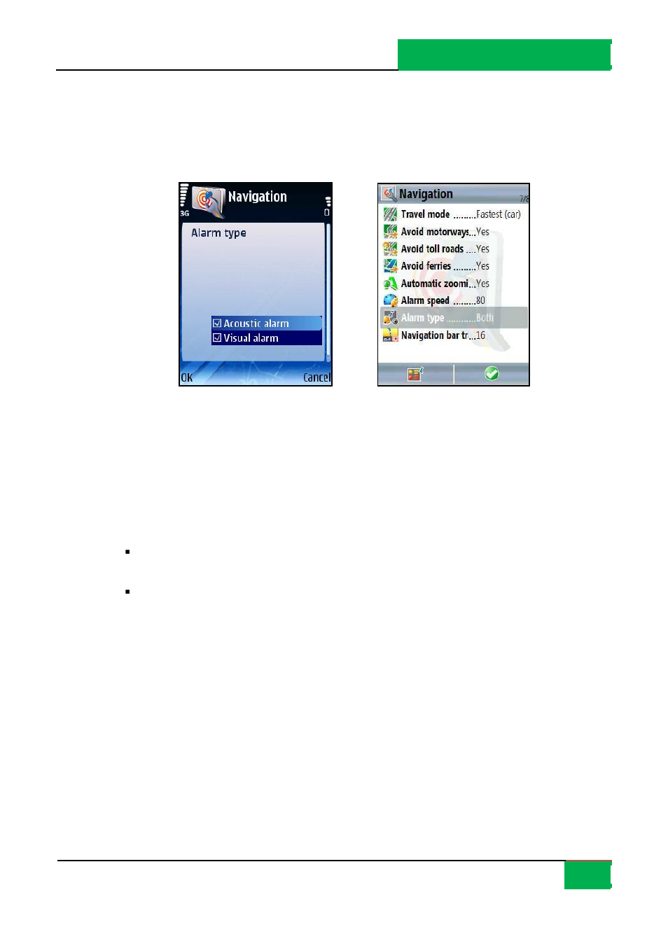 Alarm type | ROUTE 66 Mobile 8 User Manual | Page 95 / 114