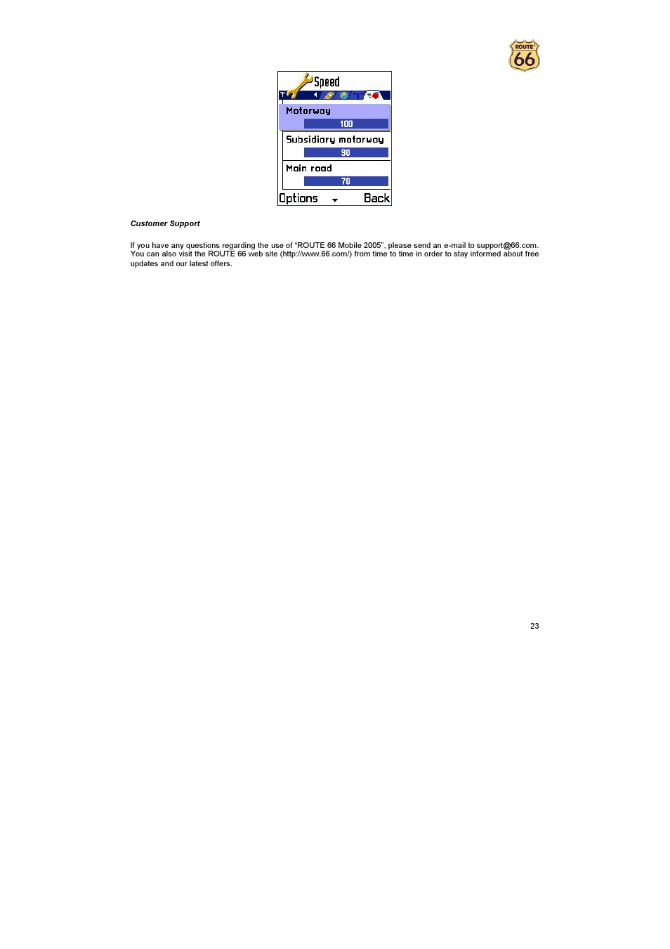 ROUTE 66 Mobile 2005 User Manual | Page 23 / 23