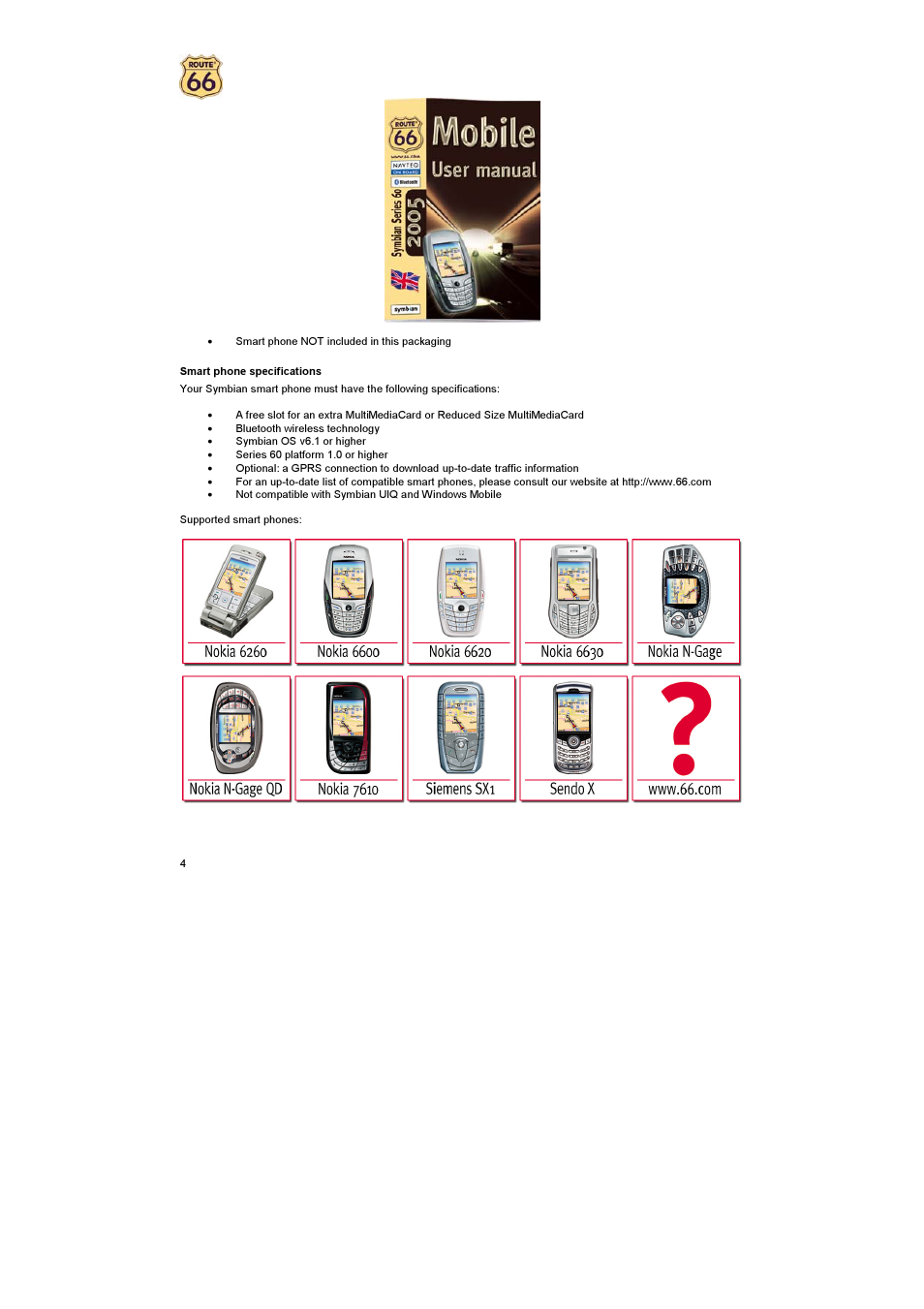 ROUTE 66 Mobile 2005 User Manual | Page 4 / 23
