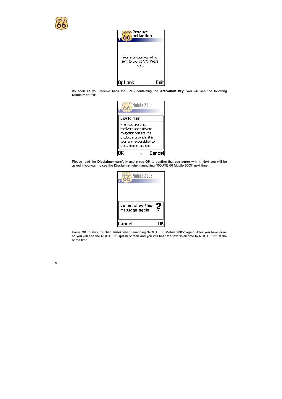 ROUTE 66 Mobile 2005 User Manual | Page 8 / 23
